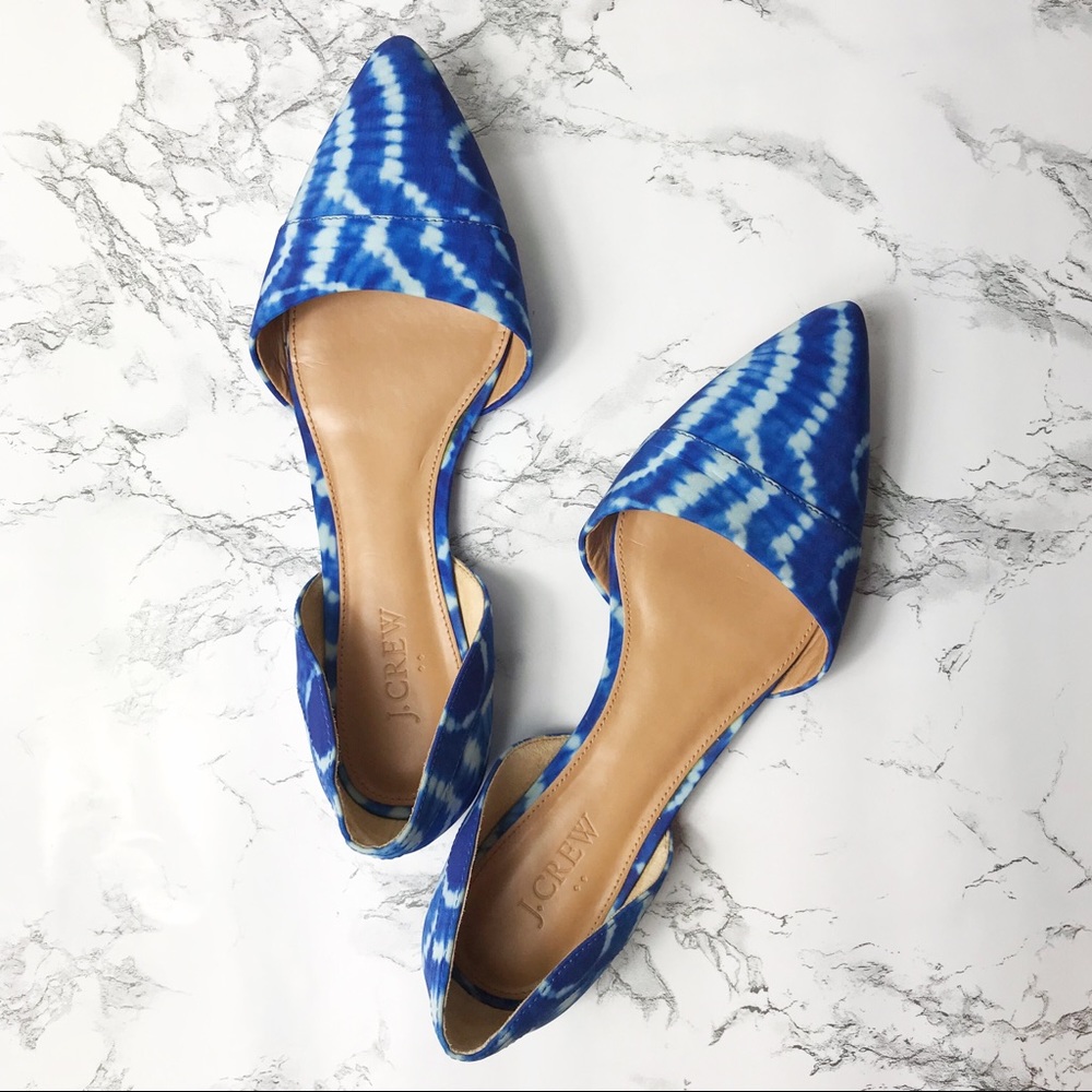 2 for $20/ J Crew Tie-dye d'Orsay Flats